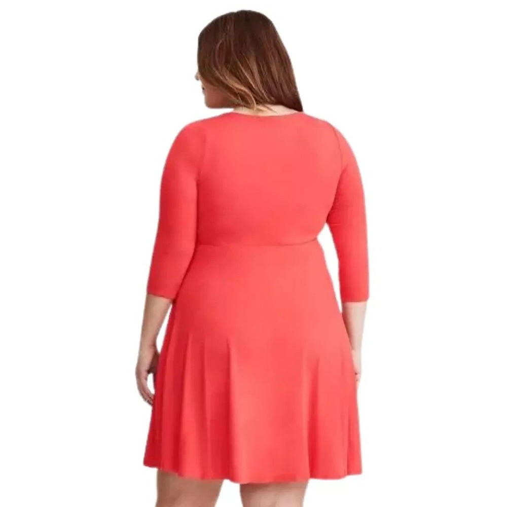 NWT Torrid Sweetheart Jersey Skater Dress Red Mini Stretch Summer Plus Size 4X 4 - Picture 4 of 9